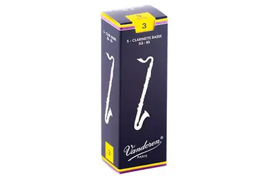Heid Music | Vandoren Traditional Bass Clarinet Reeds Strength 3 - Box of 5 Money Back Guarantee