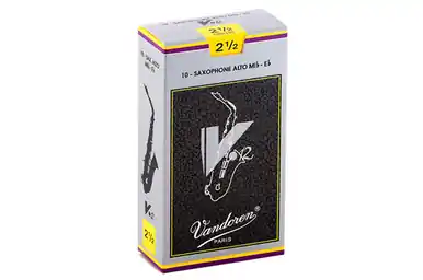 Free Delivery Heid Music | Vandoren V12 Alto Saxophone Reeds Strength 2.5 - Box of 10