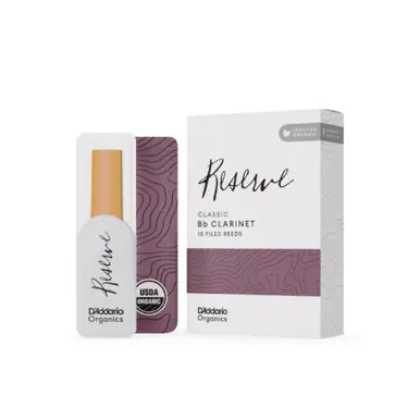 Free Shipping Heid Music - D'Addario Organic Reserve Classic Bb Clarinet Reeds Strength 3.0 - Box of 10