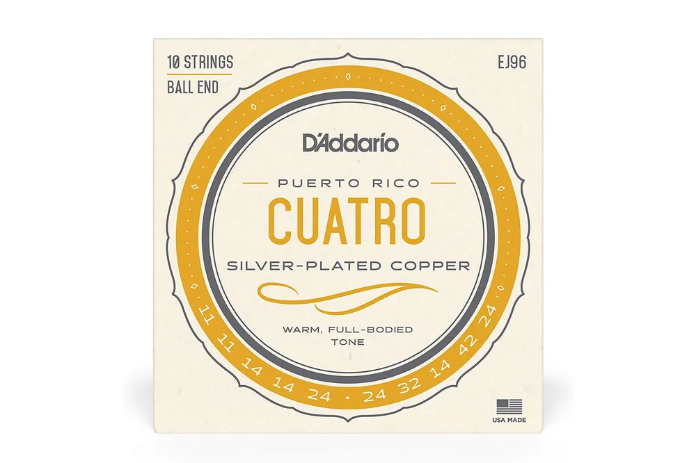 D'Addario EJ96 Silver Plated Copper 10-String Cuatro-Puerto Rico Strin - Terry Carter Music Store Factory Price