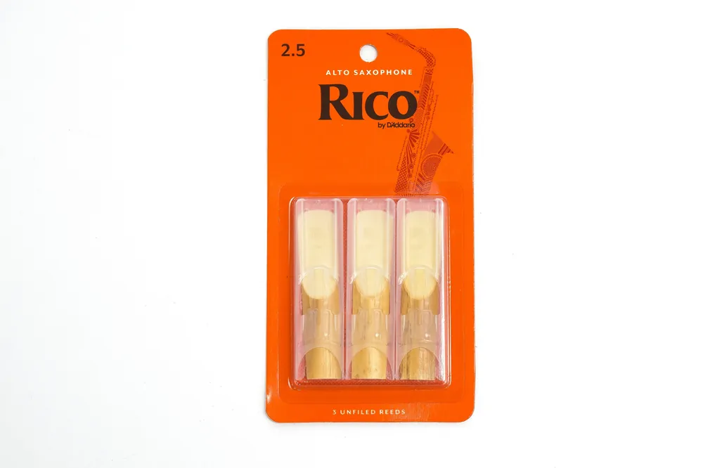 Sale Rico by D'Addario Alto Saxophone Reeds Strength 2.5 - 3 Pack - Terry Carter Music Store