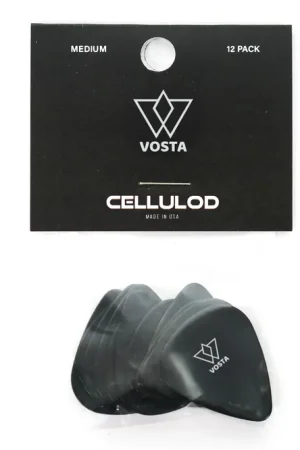 Wholesale Vosta Medium Celluloid Black Picks - Terry Carter Music Store
