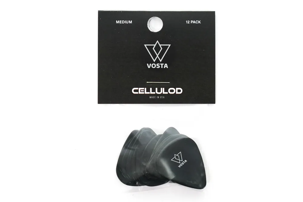 Wholesale Vosta Medium Celluloid Black Picks - Terry Carter Music Store