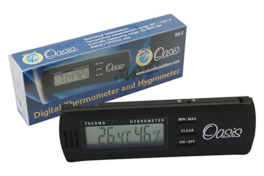 One Day Deal Oasis Digital Thermometer and Hygrometer OH-2+ - Terry Carter Music Store