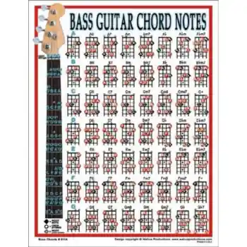 8114 Bass Guitar Laminated Chord Chart : Walrus Products Big Sale