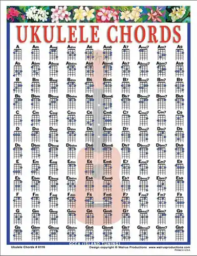 Top Pick Laminated Ukulele Chord Chart