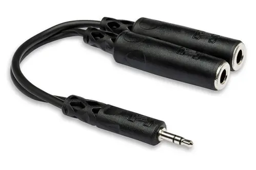 1/4-inch TRS Male to Dual 3.5mm TRS Female : Hosa Modern