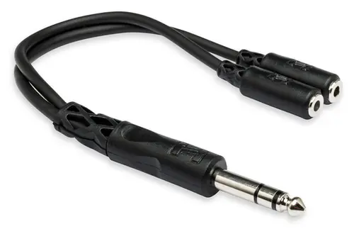 1/4 TRS Male to Dual 3.5mm TRS Female : Hosa Special Offer