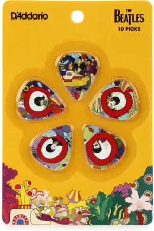 1CWH4-10B7 Beatles Yellow Submarine 50th Anniversary Guitar Picks : D'Addario Save Now
