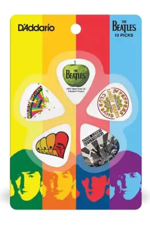1CWH4-10B3 The Beatles Signature Guitar Picks - Medium (10-Pack) : D'Addario Original