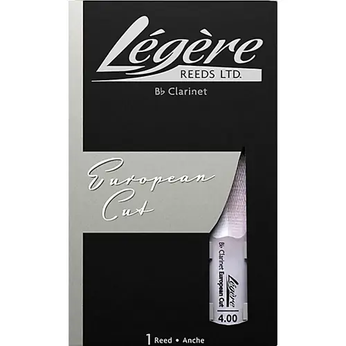BBES4.00 Bb Clarinet European Cut Signature Reed 4 : Legere Reeds Clearance