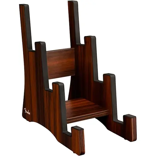 New Release 099-1829-001 Deluxe Wooden 3-Tier Guitar Stand Walnut : Fender