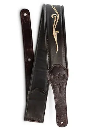 4124-25 Spring Vine Leather Guitar Strap Chocolate Brown 2.5 in. : Taylor Place Order