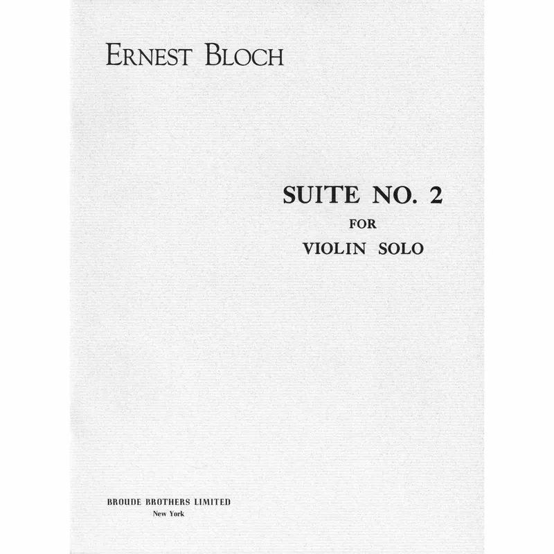 Bloch — Suite No. 2 for Solo Violin Low Price