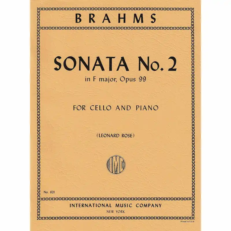 Brahms — Sonata No. 2 in F Major, Op. 99 for Cello and Piano Mega Sale