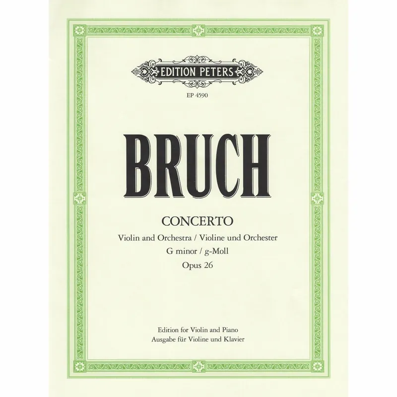 Bruch — Concerto in G Minor, Op. 26 for Violin and Piano Price Drop