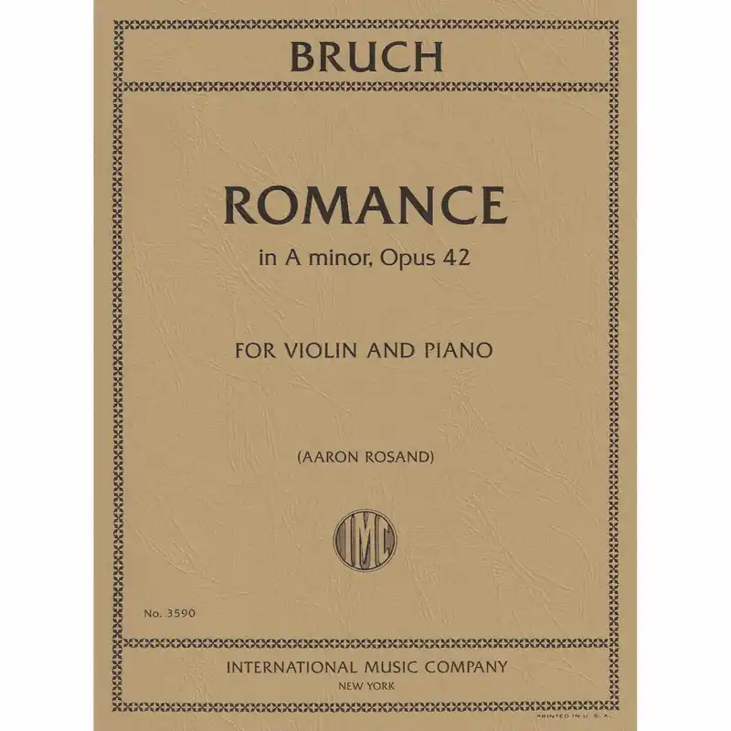 Mega Sale Bruch — Romance in A Minor, Op. 42 for Violin and Piano