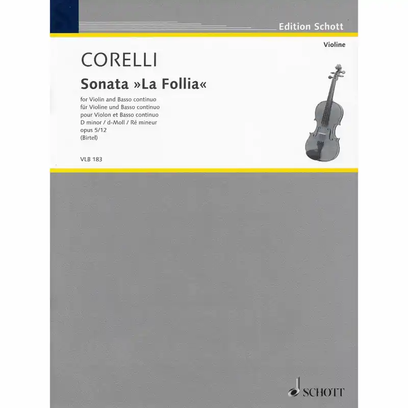 Premium Corelli — Sonata La Follia, Op. 5/12 for Violin and Basso Continuo