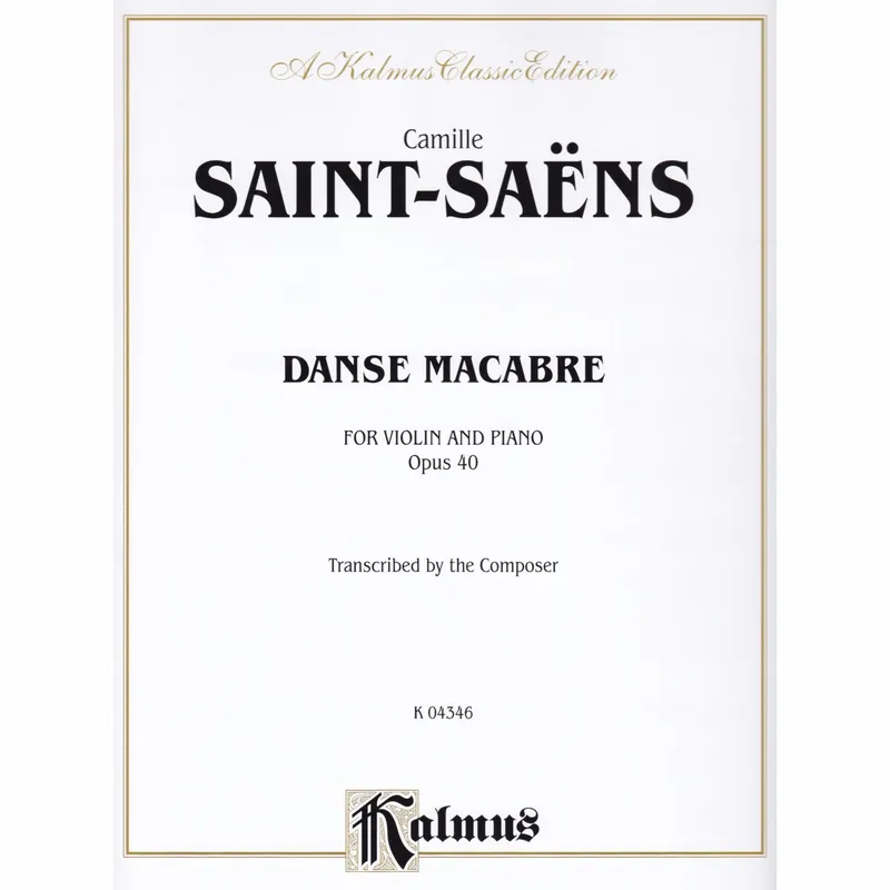New Release Danse Macabre for Violin and Piano, Op. 40