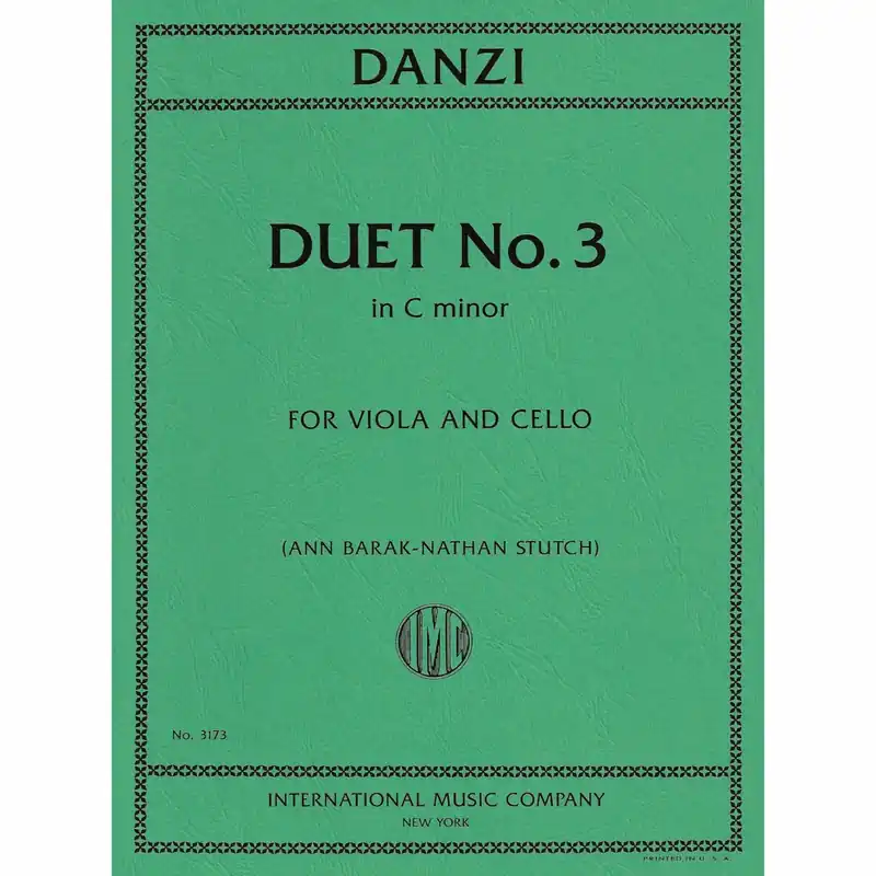 Danzi — Duet No. 3 in C Minor for Viola and Cello Shop Now