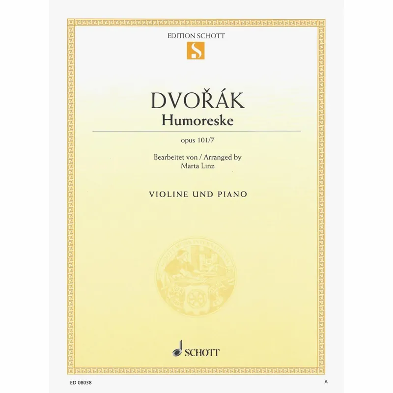 Dvorak — Humoreske, Op. 101, No. 7 for Violin and Piano Crafted