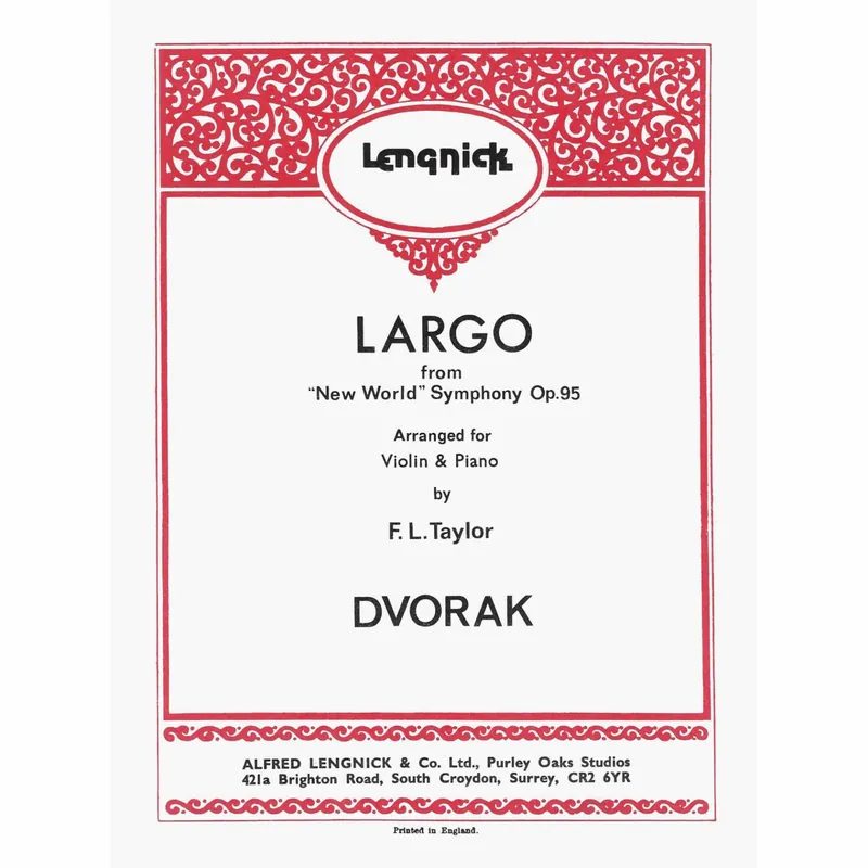 Dvorak — Largo, from New World Symphony for Violin and Piano Special Offer