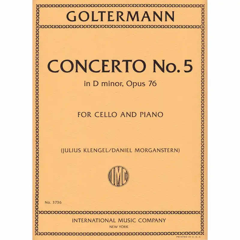 Goltermann — Concerto No. 5 in D Minor, Op. 76 for Cello and Piano Must Have