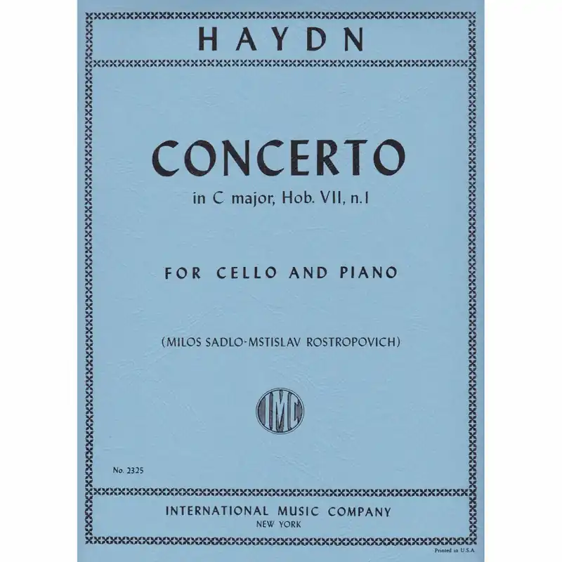 Haydn — Concerto in C Major, Hob. VII/1 for Cello and Piano Price Cut