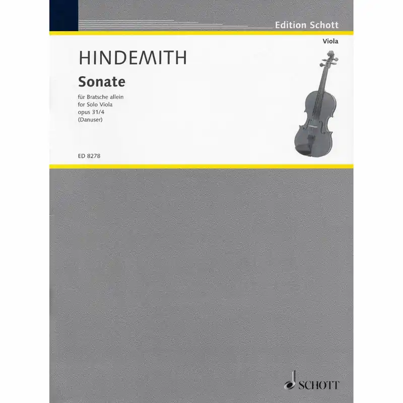 Hindemith — Sonata, Op. 31/4 for Solo Viola Markdown