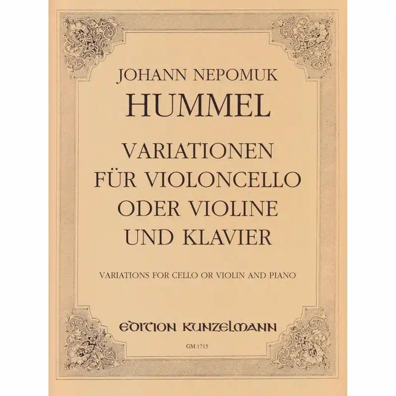 Super Sale Hummel – Variations for Cello or Violin and Piano