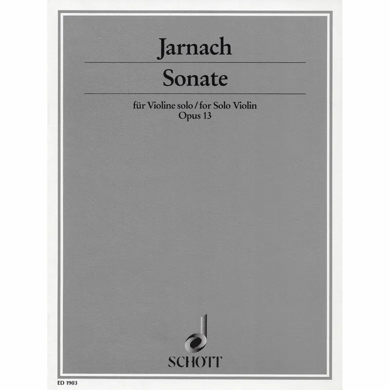 Jarnach — Sonata, Op. 13 for Solo Violin Limited Offer
