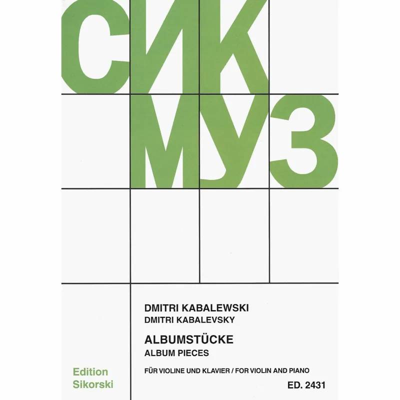 Kabalevsky — Album Pieces for Violin and Piano Today Only