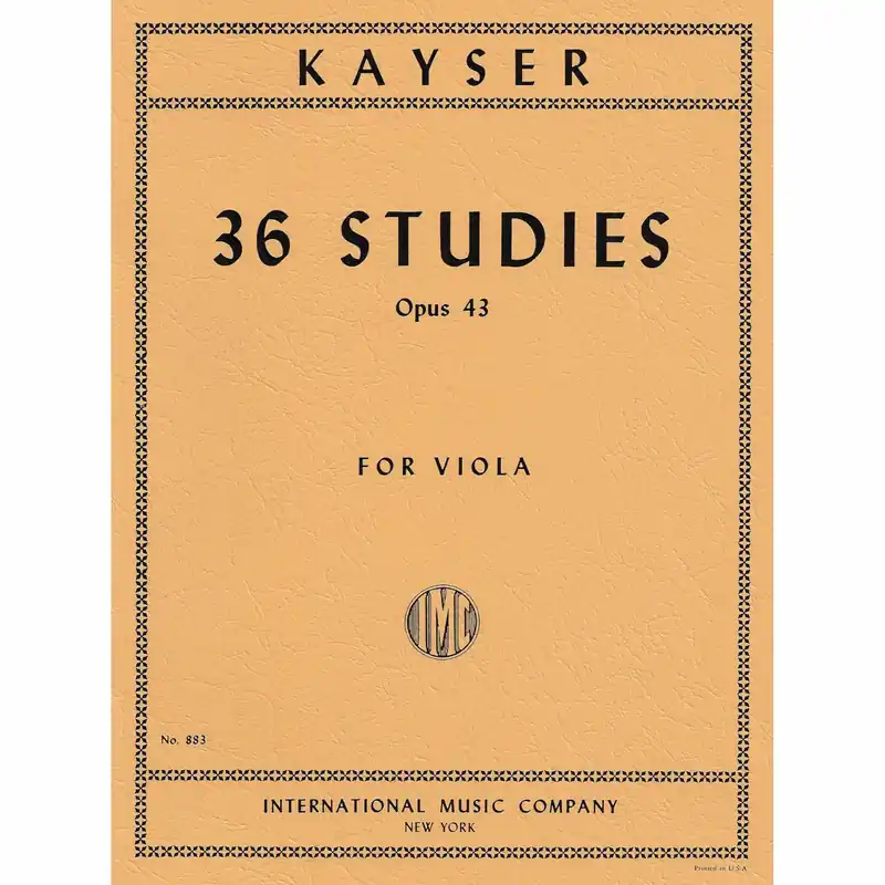 Kayser — 36 Studies, Op. 43 for Viola Fresh Stock