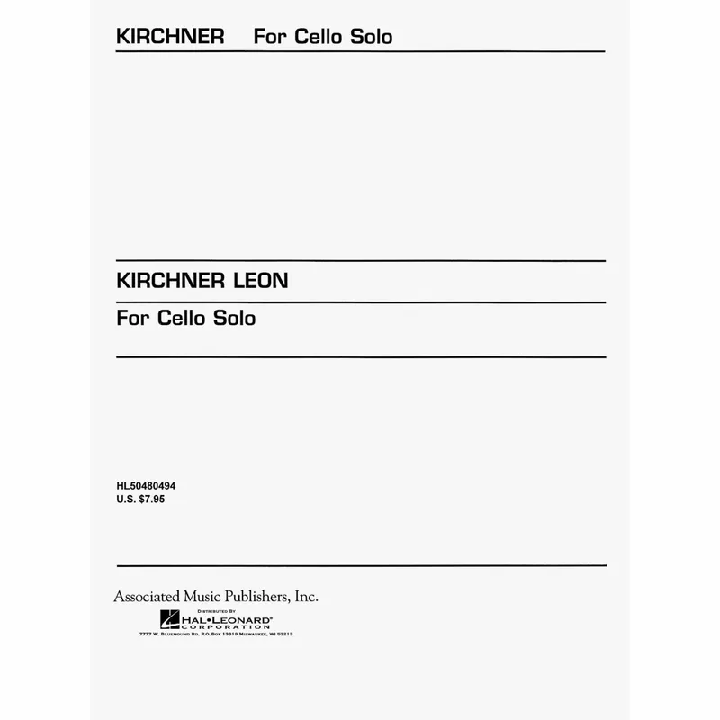 One Day Deal Kirchner — For Cello Solo