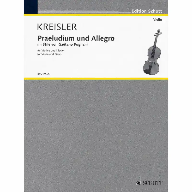 Kreisler — Praeludium und Allegro for Violin and Piano New Arrival