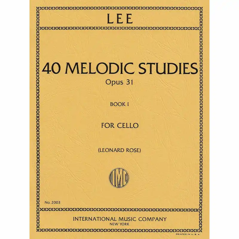 One Day Deal Lee — 40 Melodic Studies, Op.31, Books I-II for Cello