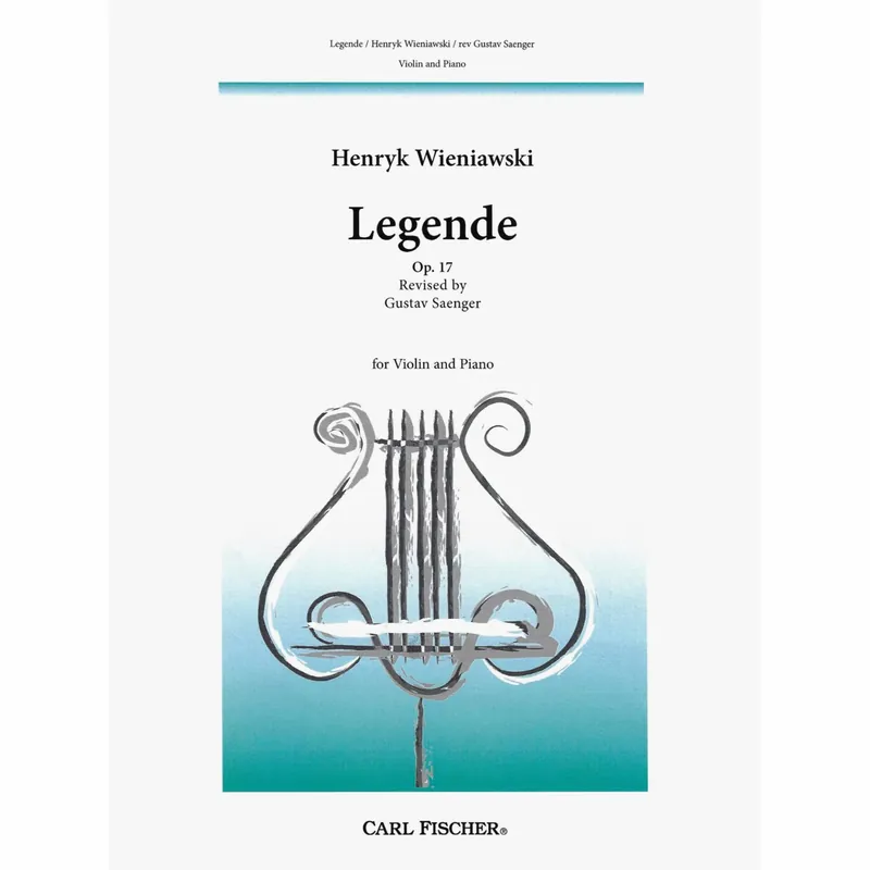 Worldwide Shipping Legende in G Minor for Violin and Piano, Op. 17