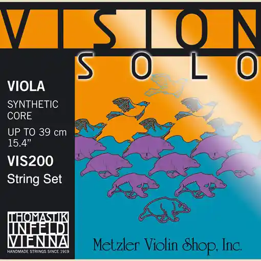 Warranty Included VISION SOLO viola string set with chromium D, by Thomastik-Infeld