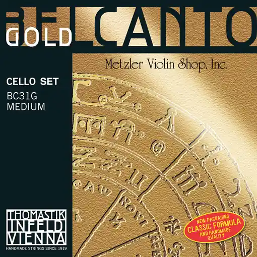Original BELCANTO Gold cello string set, medium, by Thomastik-Infeld