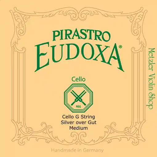 Worldwide Shipping Pirastro EUDOXA cello G string, silver on gut