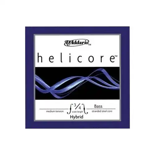 D'Addario Helicore Hybrid 3/4 bass string set, medium Affordable