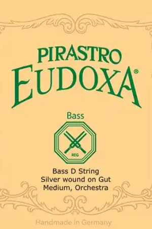 Pirastro EUDOXA bass D string, silver wound on gut High Quality