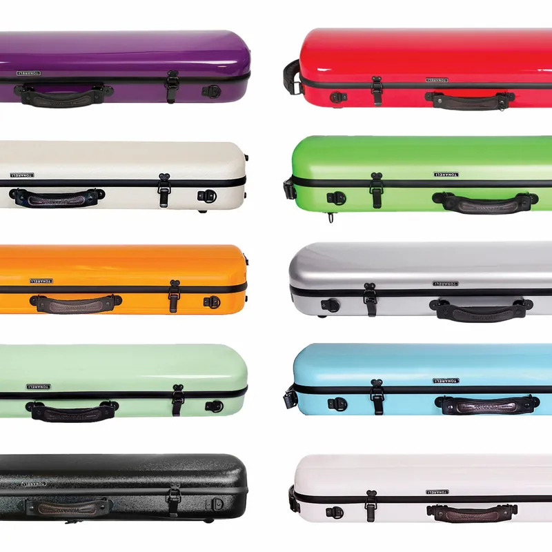Free Returns Tonareli Fiberglass Oblong Violin Case