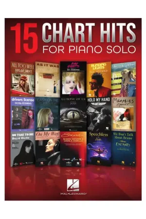 15 Chart Hits for Piano Solo Price Cut