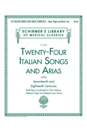 24 Italian Songs & Arias Of The 17th & 18th Centuries (Medium Low Voice) Mega Sale