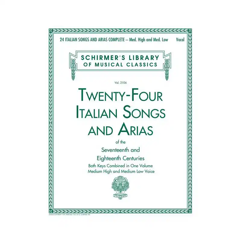 24 Italian Songs & Arias Of The 17th & 18th Centuries (Medium Low Voice) Mega Sale