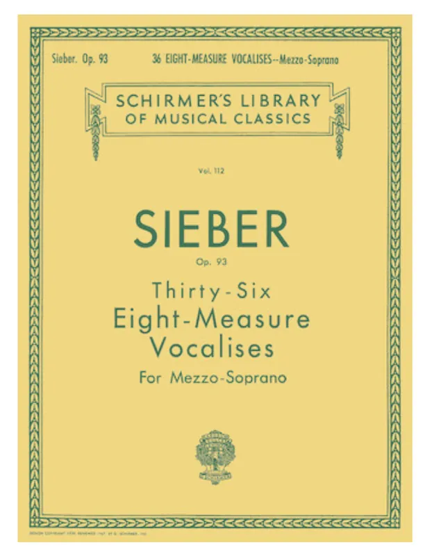 36 Eight-Measure Vocalises for Mezzo Soprano Budget