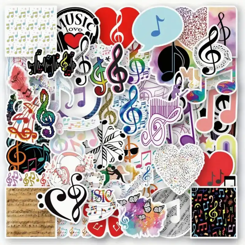 Affordable Music Stickers Assortment (25)
