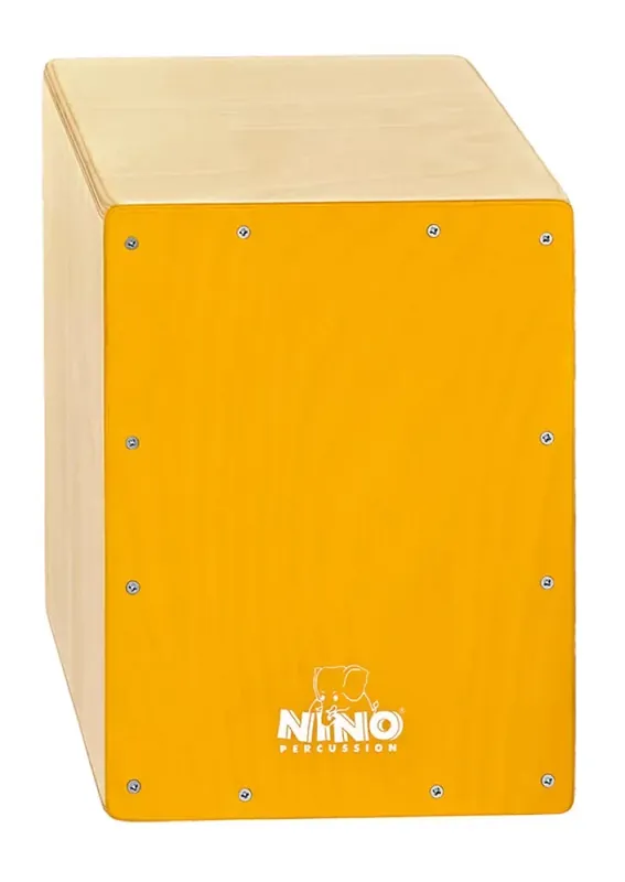 Money Back Guarantee NINO PercussionBirch Cajon Yellow Faceplate