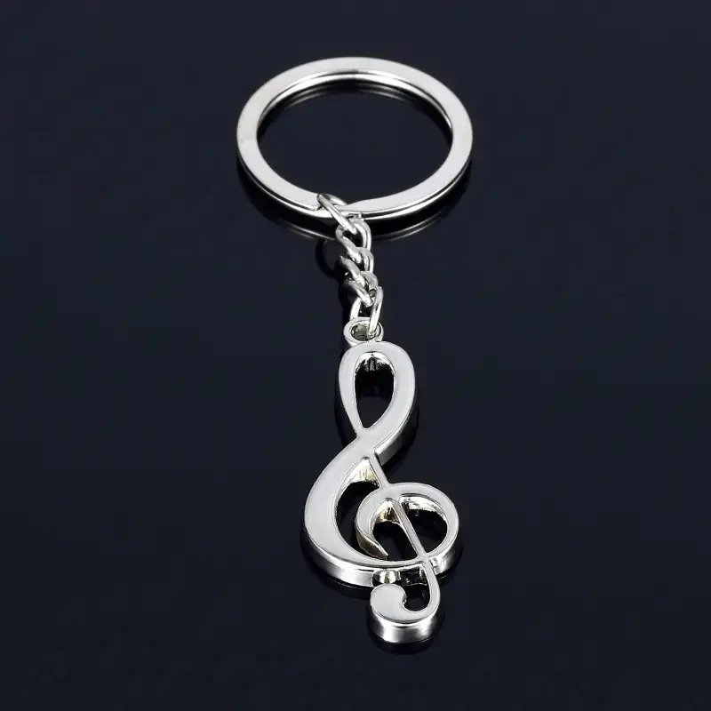 Direct From Factory Silver Treble Clef Key Chain